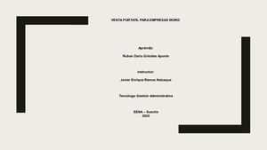 Venta Portatil Para Empresas Word