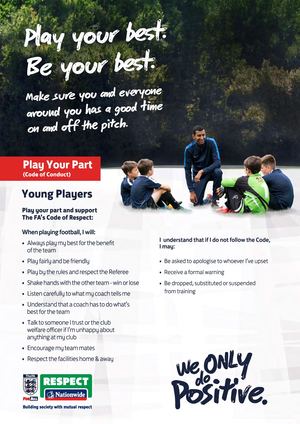 Fa Respect Code Of Conduct Young Players