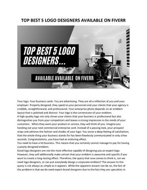 Top Best 5 Logo Designers Available On Fiverr