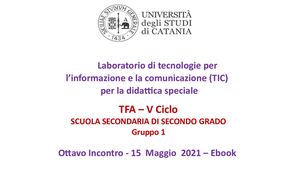 Tfa Ii Grado V Ciclo Agenda Ottavo Incontro 15 Maggio Ebook