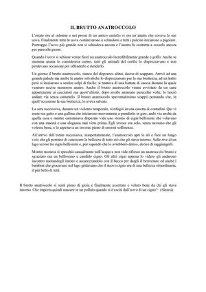 esempio pubblicazione Il Brutto Anatroccolo Sintesi (2)