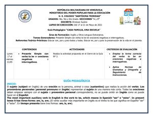 Inglés 4to A 6to Grado Plan Del 17 Al 21 5 2021 Docx