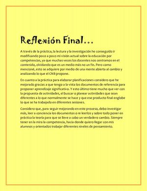 Reflexión Final Tercero