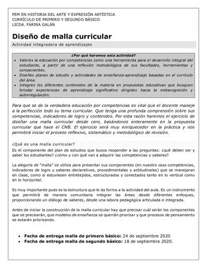Malla Curricular Tercero Básico
