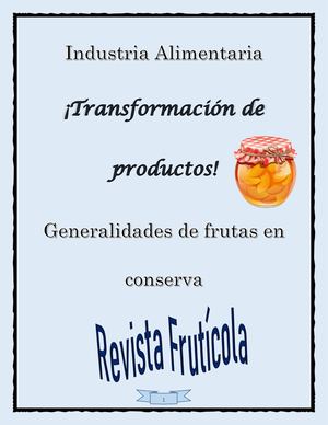 Generalidades "Frutas en almíbar"