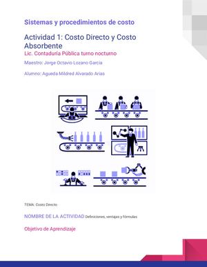 Actividad 1 Costo Directo Y Costo Absorbente