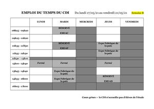 Calaméo - Emploi Du Temps du CDI