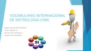 Vocabulario Internacional De Metrologia (Vim)