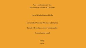 Linea del tiempo Movimientos Sociales
