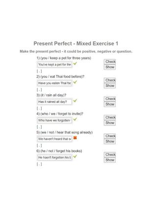 Present Perfect Practice!! (1)
