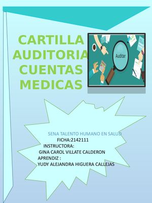 Cartilla Auditoria Cuentas Medicas
