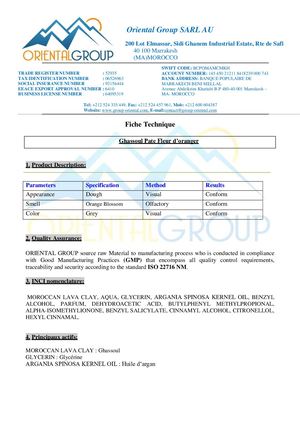 Ghassoul Pasta FORIENTAL