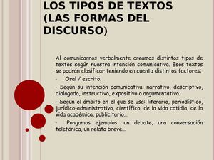 Los Tipos De Textos