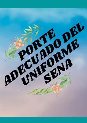 Porte Adecuado Del Uniforme SENA