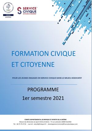 Formations Service Civique 2021 du CDOS Drôme
