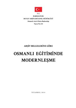 134 Osmanli Eği̇ti̇mi̇nde Modernleşme Devlet Arşivleri