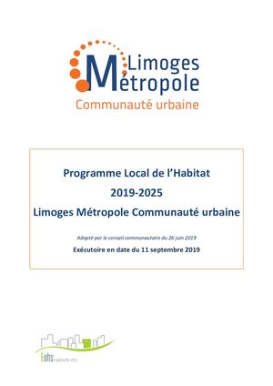 Programme Local de l'Habitat 2019-2025