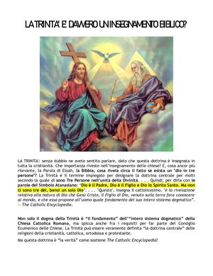 La Trinita Esiste Davvero ed è Santissima?