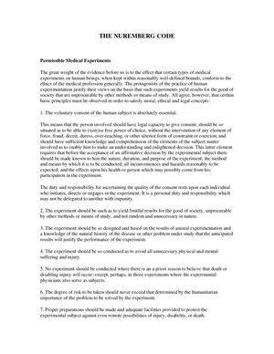 The Nuemburg Code