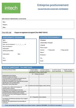 Grille positionnement VAE INTECH Titre IL