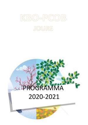 PCOB programmaboekje 2020 2021