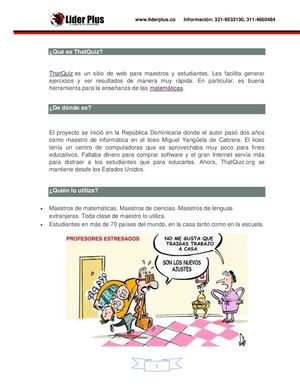 Manual De Thatquiz Cartilla