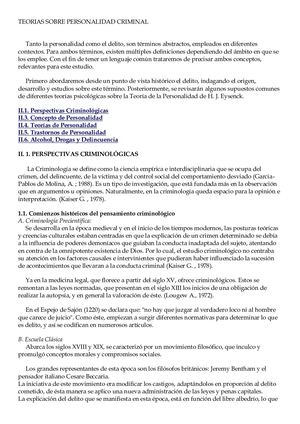 Teorias Sobre Personalidad Criminal