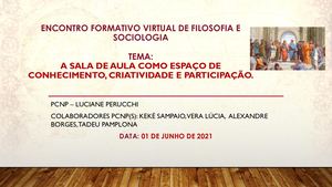 Encontro Formativo Virtual De Filosofia E Sociologia 19 05 2021