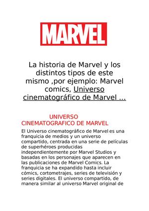 Trabajo De Marvel