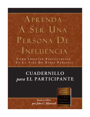 Seamos Personas De Influencia Bapoi Participant Workbook Spanish