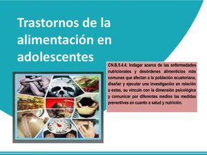 Trastornos O Desordenes Alimenticios