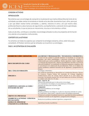 Estrategia Evaluativa