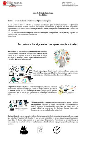 6° Básico Tecnología Guia 1