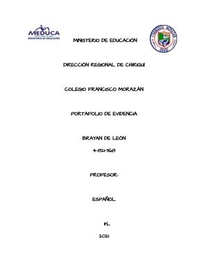 Portafolio De Español Brayan De Leon 11l