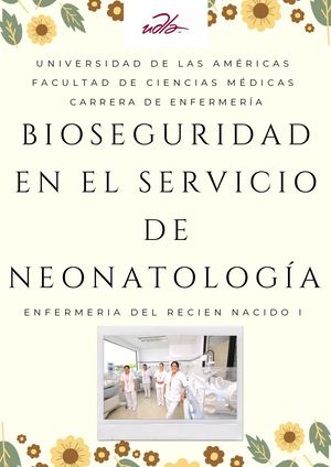 Bioseguridad En El Servicio De Neonatología