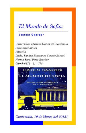El Mundo De Sofia