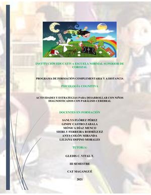 Actividades Para Trabajar Con Niños Diagnosticados Con Parálisis Cerebral