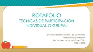 Rotafolio técnicas grupales
