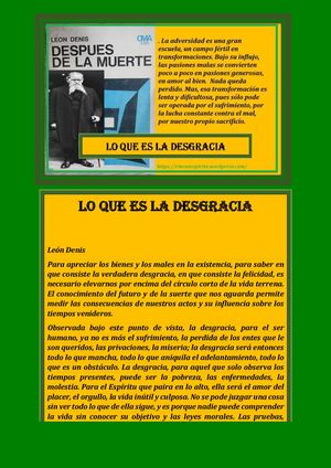 LO QUE ES LA DESGRACIA LEON DENIS