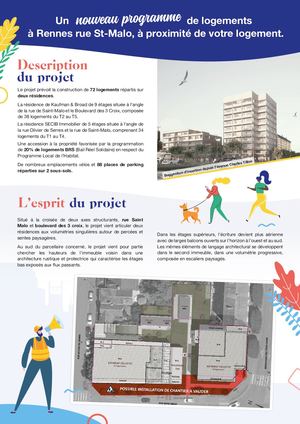 Présentation projet résidences St Malo Rennes