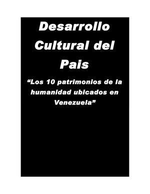 Desarrollo Cultural Del Pais