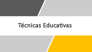 Técnicas Educativas