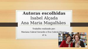 As Nossas Autoras Favoritas Isabel Alçada E Ana Maria Magalhães