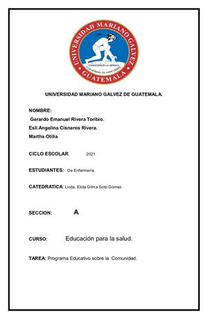Diagnostico Comunitario.