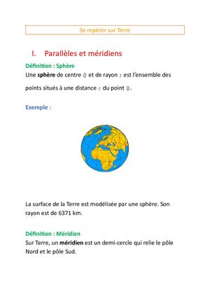 Se repérer sur Terre