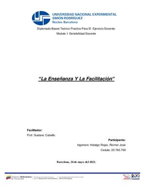 La Enseñanza Y La Facilitación