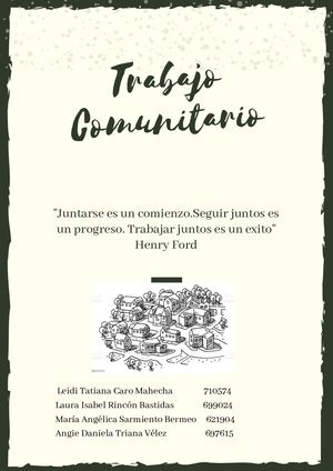 Cartilla Sobre Trabajo Social Comunitario