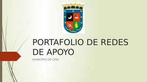 Portafolio De Redes De Apoyo Chia