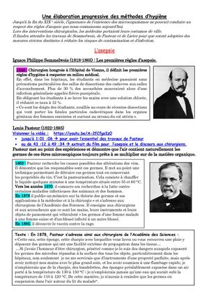 Historique Asepsie Antisepsie Antibiotiques 2021