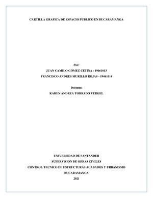 Cartilla Grafica De Espacio Publico En Bucaramanga